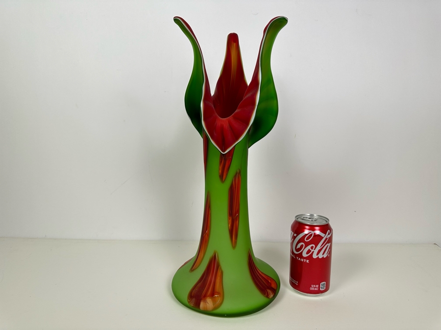 Vintage Essie Zareh Baijan Art Glass Vase From Azerbaijan Russia 16.5'H [Photo 7]