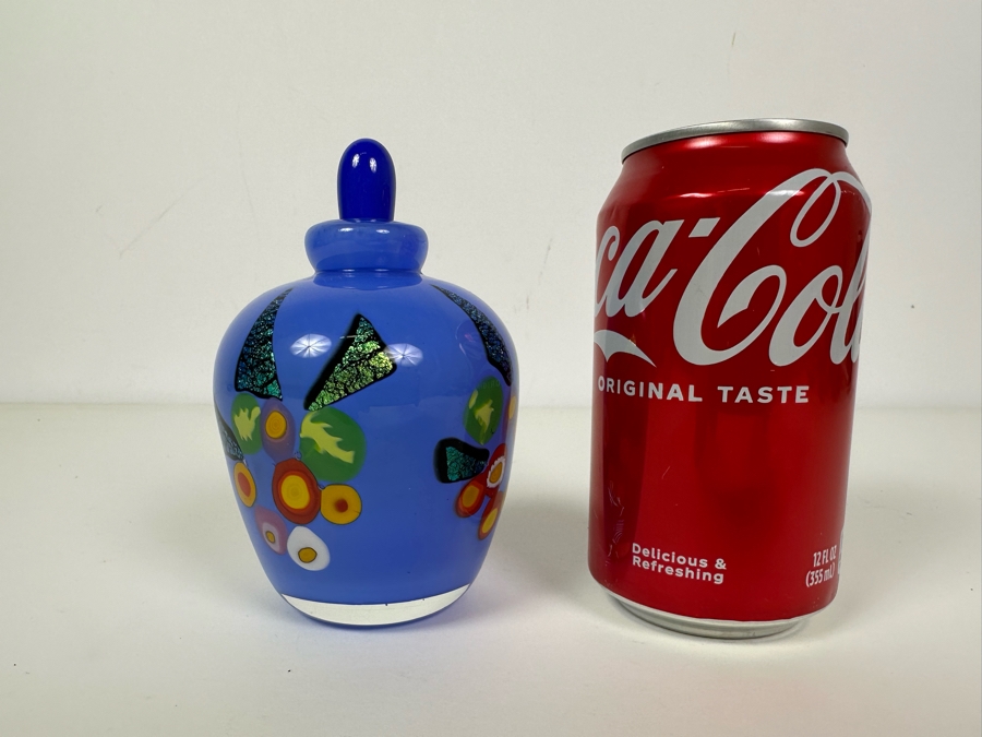 Signed Mad Art Glass Scent Bottle With Stopper 5'H [Photo 9]