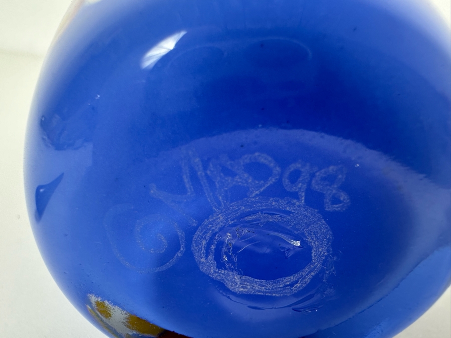 Signed Mad Art Glass Scent Bottle With Stopper 5'H [Photo 7]