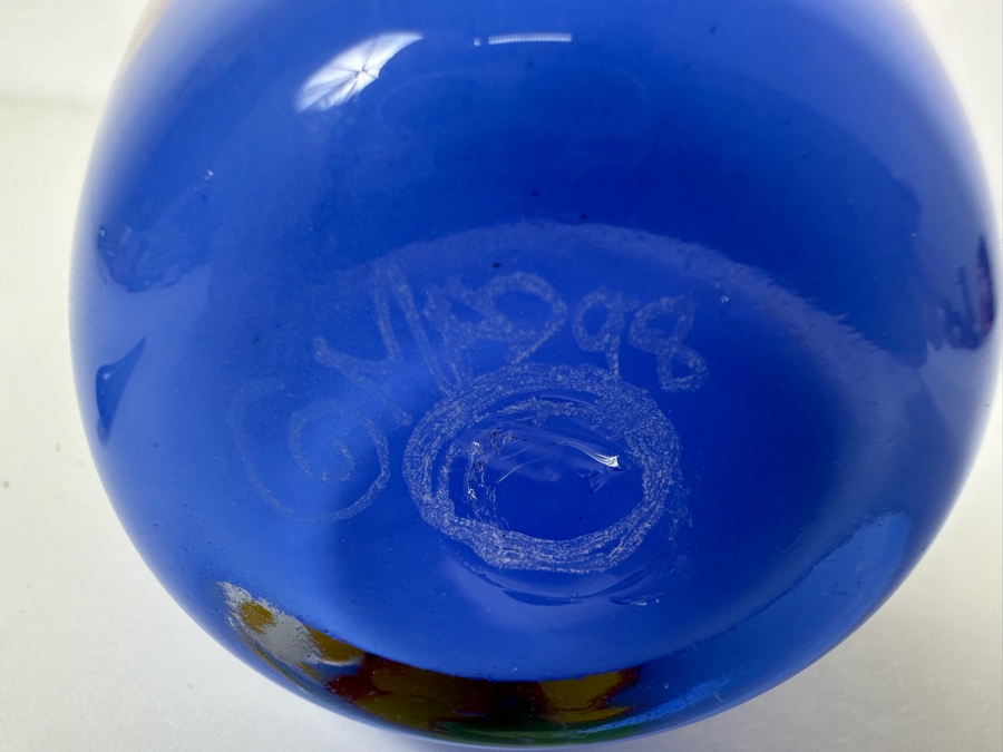 Signed Mad Art Glass Scent Bottle With Stopper 5'H [Photo 8]