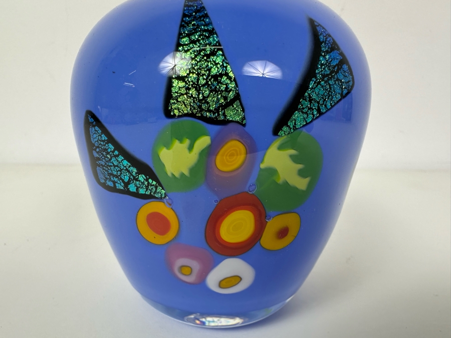 Signed Mad Art Glass Scent Bottle With Stopper 5'H [Photo 3]