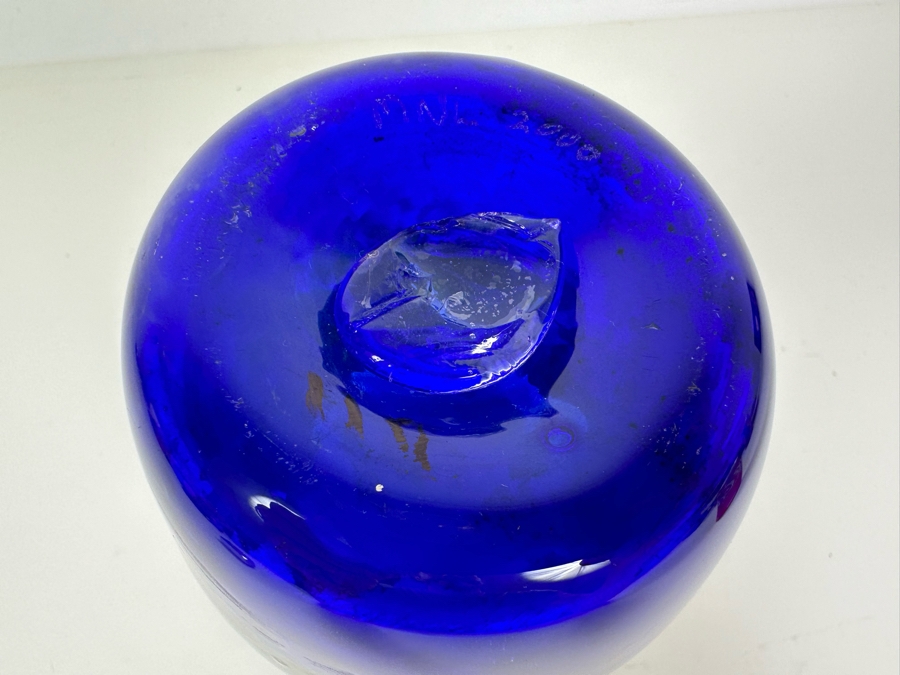 Vintage 2000 Signed MNL Art Glass Vase 7.5'H [Photo 6]