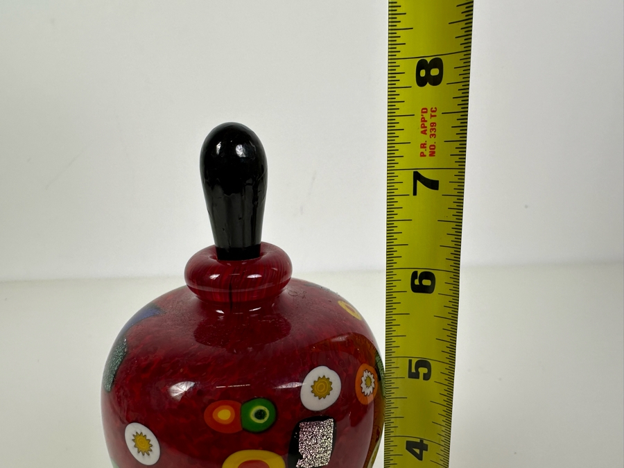 Signed Mad Art Glass Scent Bottle With Stopper 7.5'H [Photo 8]