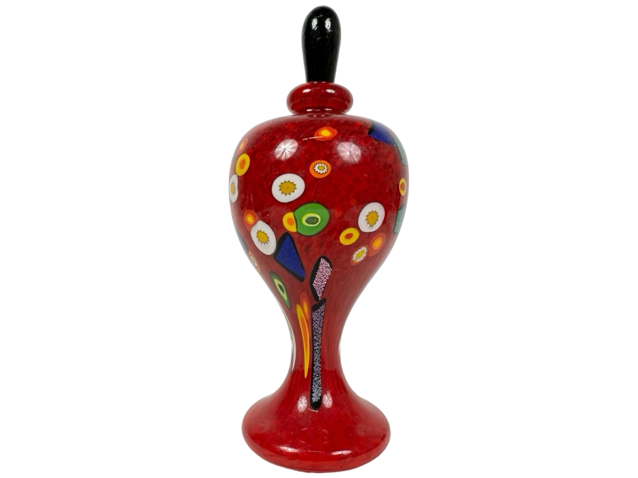Signed Mad Art Glass Scent Bottle With Stopper 7.5'H [Photo 1]