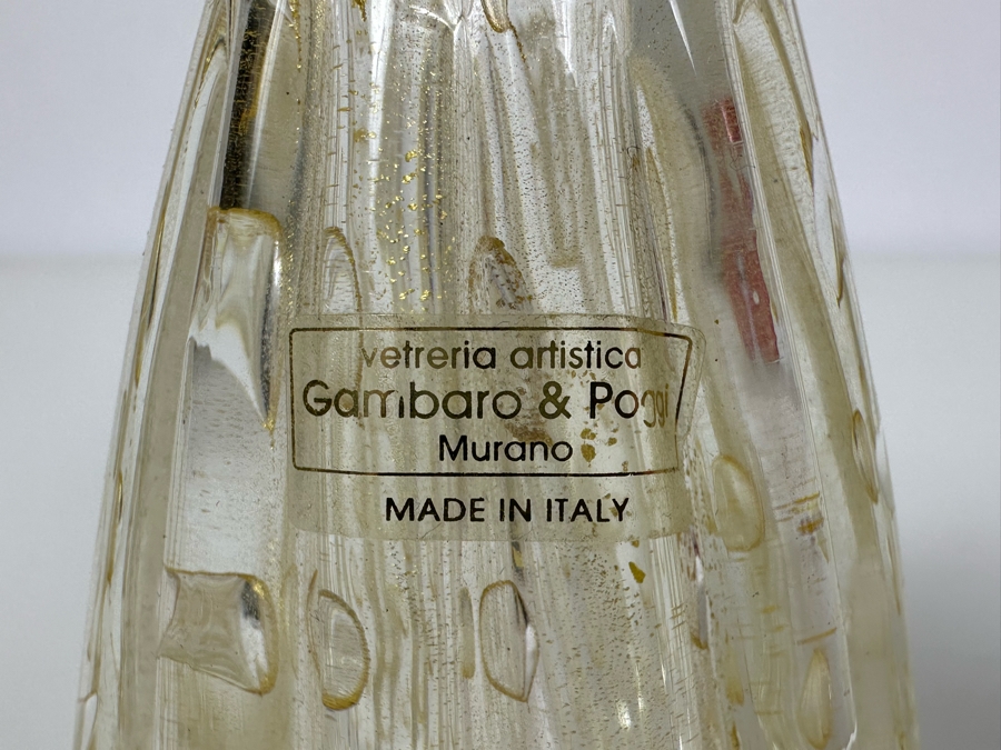Gambaro & Poggi Murano Art Glass Bottle Made In Italy Vetreria Artistica 5'H [Photo 2]