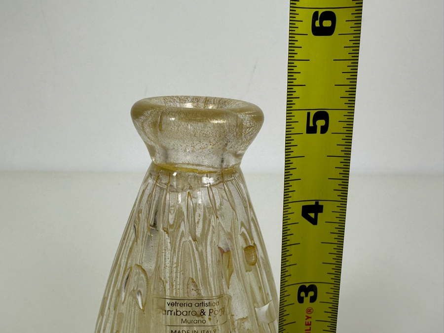 Gambaro & Poggi Murano Art Glass Bottle Made In Italy Vetreria Artistica 5'H [Photo 8]