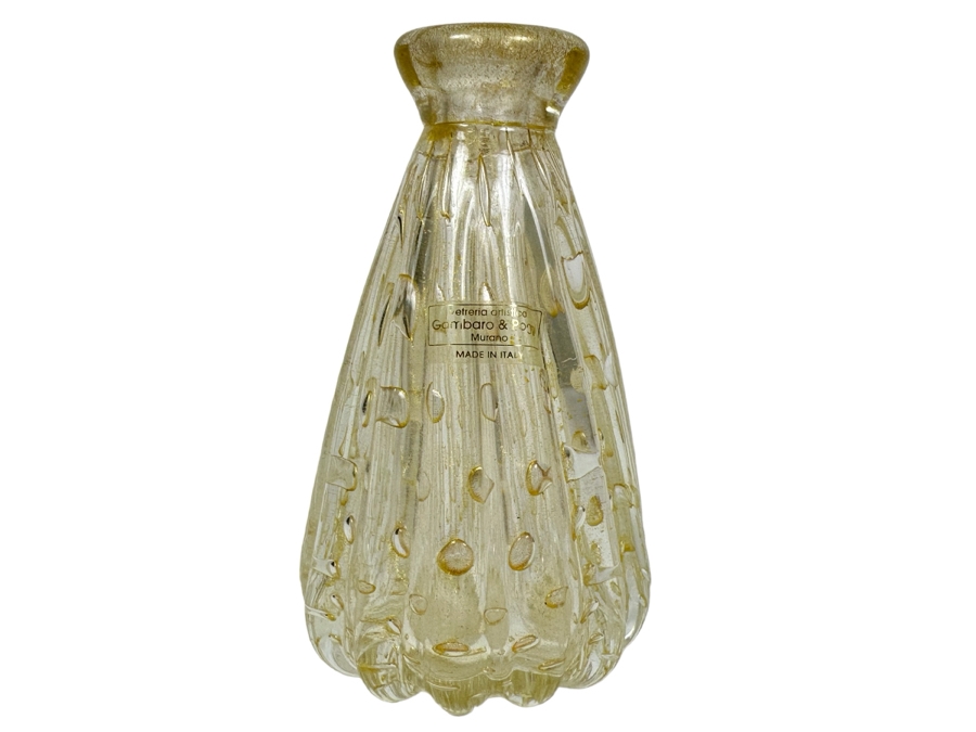 Gambaro & Poggi Murano Art Glass Bottle Made In Italy Vetreria Artistica 5'H [Photo 1]