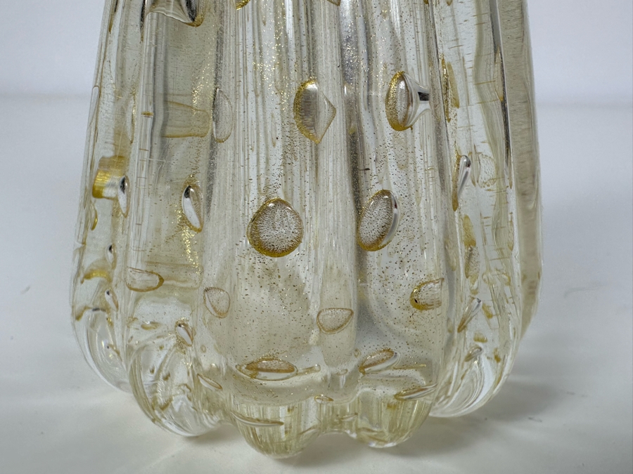 Gambaro & Poggi Murano Art Glass Bottle Made In Italy Vetreria Artistica 5'H [Photo 4]