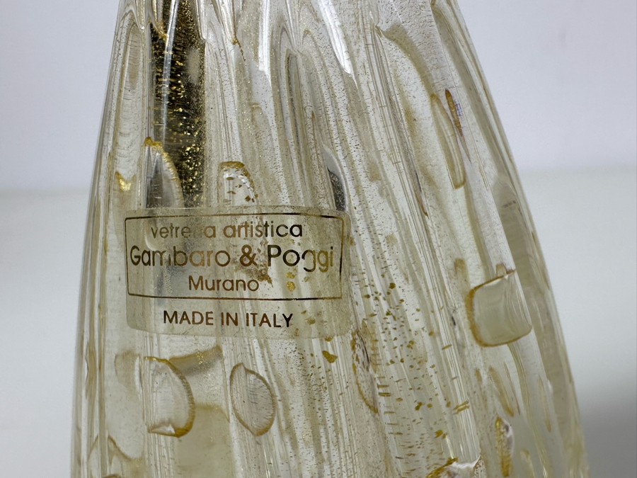 Gambaro & Poggi Murano Art Glass Bottle Made In Italy Vetreria Artistica 5'H [Photo 3]