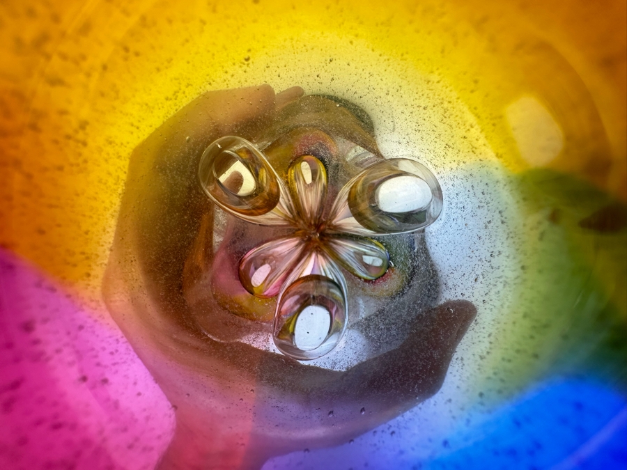 Vintage Large Signed Adam Jablonski Multi-Color Sculptural Art Glass Handmade In Poland 19'H [Photo 14]