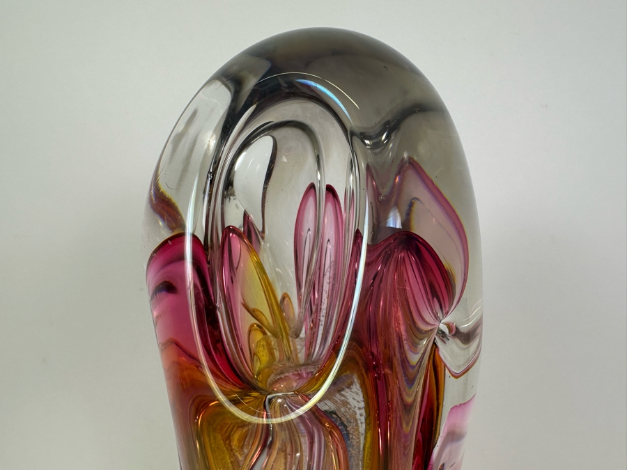 Vintage Large Signed Adam Jablonski Multi-Color Sculptural Art Glass ...