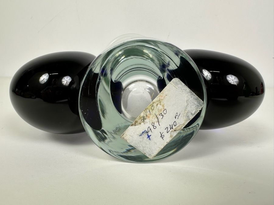 Svoboda Karlov Sculptural Art Glass Vase Made In Czech Republic 11.5'H [Photo 7]