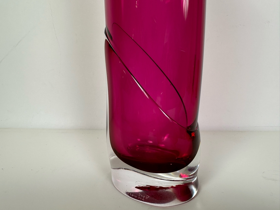 Signed 2003 Art Glass Vase By Ed Branson 15'H [Photo 2]
