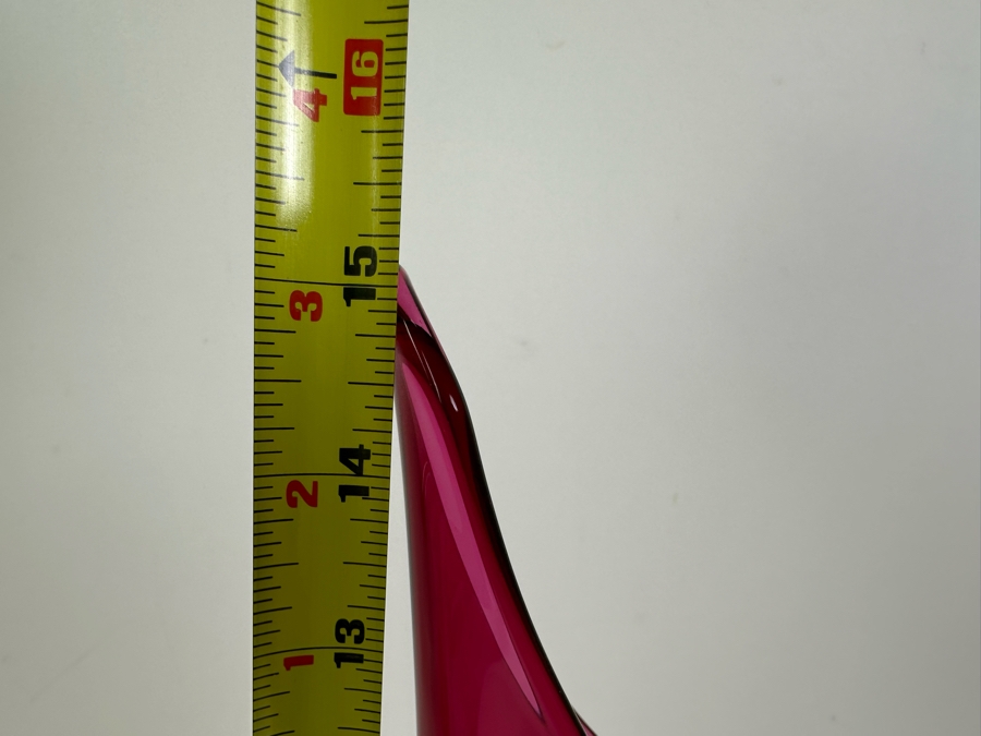 Signed 2003 Art Glass Vase By Ed Branson 15'H [Photo 7]