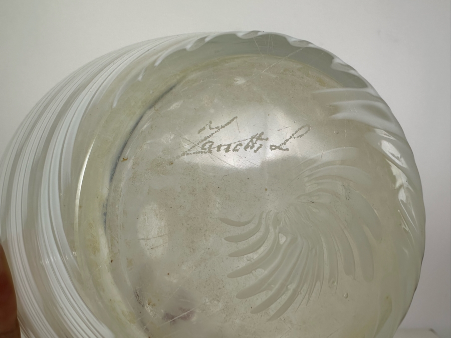 Vintage Signed Licio Zanetti Murano Art Glass Vase Venice Italy 11'H [Photo 6]