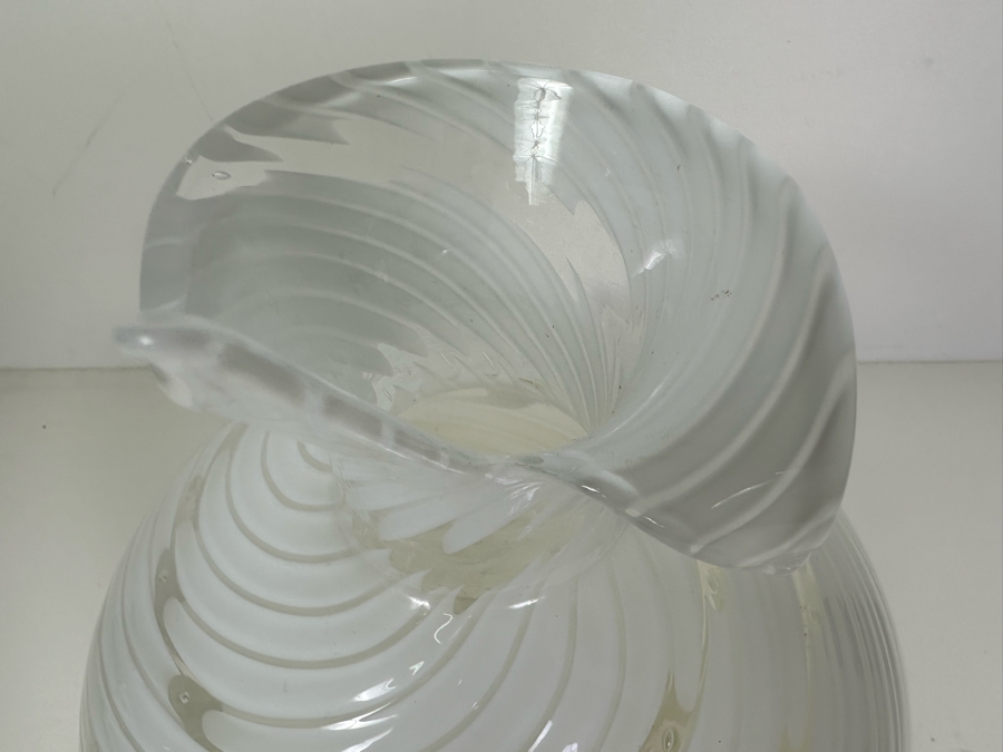 Vintage Signed Licio Zanetti Murano Art Glass Vase Venice Italy 11'H [Photo 2]