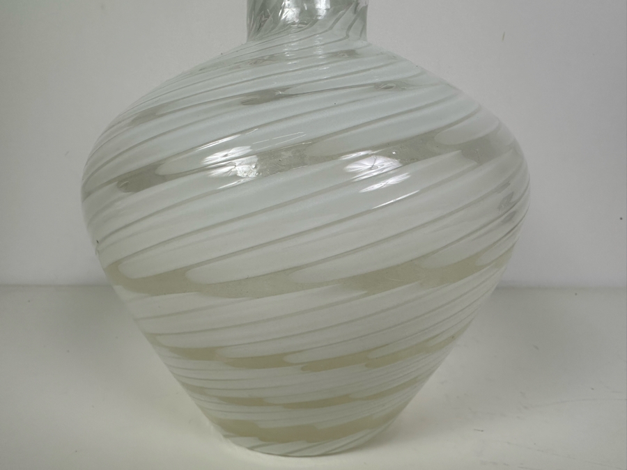 Vintage Signed Licio Zanetti Murano Art Glass Vase Venice Italy 11'H [Photo 4]