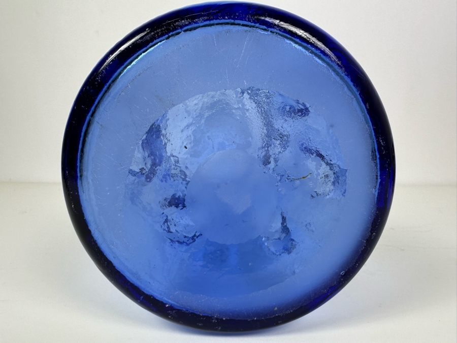 Impressive Abstract Hand Blown Art Glass Vase Light Blue 16.5'H [Photo 6]