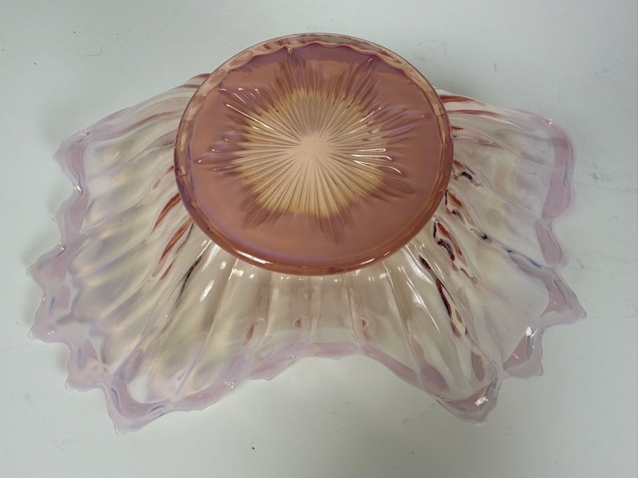 Vintage Fostoria Glass Opalescent Centerpiece Console Bowl 13.5'W X 7'D X 4.5'H [Photo 7]