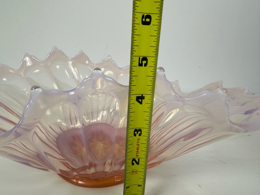 Vintage Fostoria Glass Opalescent Centerpiece Console Bowl 13.5'W X 7'D X 4.5'H [Photo 11]