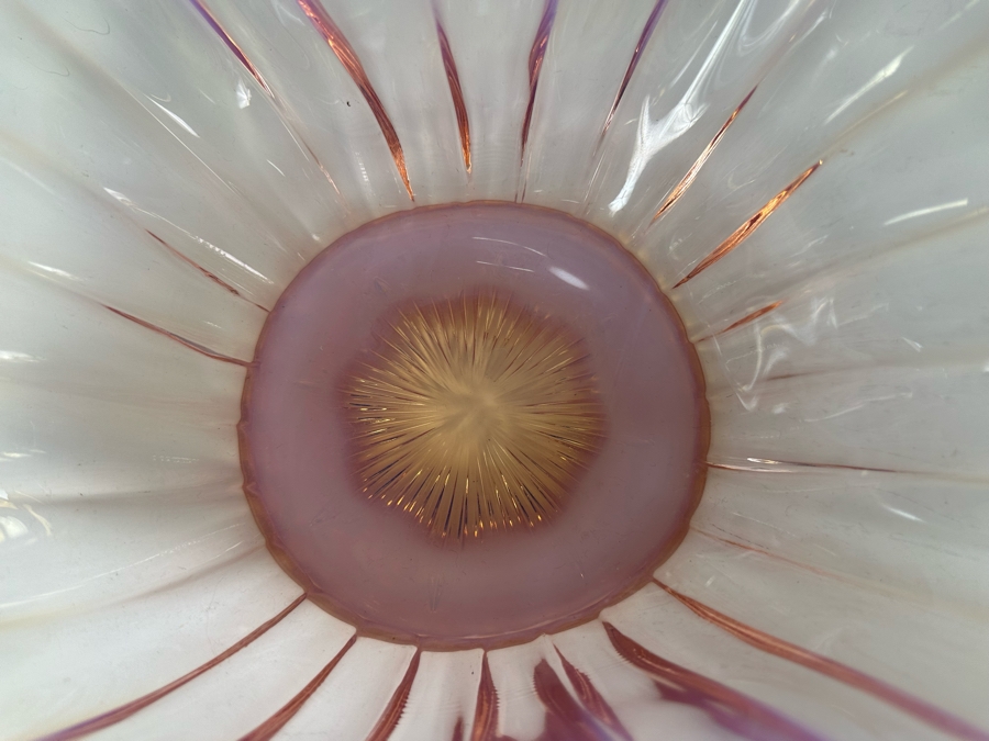 Vintage Fostoria Glass Opalescent Centerpiece Console Bowl 13.5'W X 7'D X 4.5'H [Photo 6]