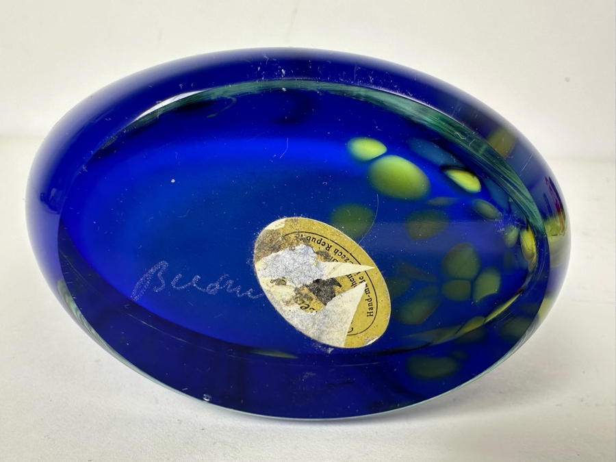 Vintage Signed Bohemian Art Glass Vase Handmade In Czech Republic 11'H [Photo 5]