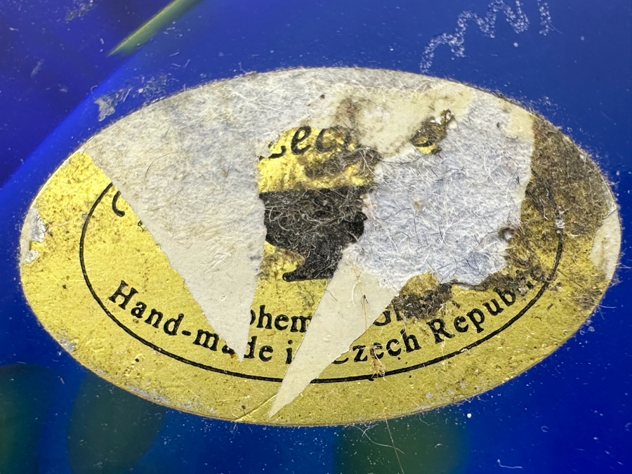 Vintage Signed Bohemian Art Glass Vase Handmade In Czech Republic 11'H [Photo 7]