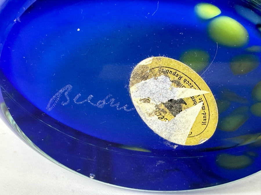 Vintage Signed Bohemian Art Glass Vase Handmade In Czech Republic 11'H [Photo 6]