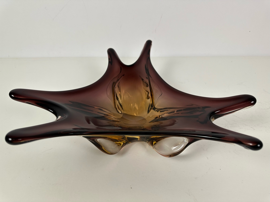 Vintage Italian Murano Glass Bowl 13.5'W X 12'D X 4'H [Photo 4]