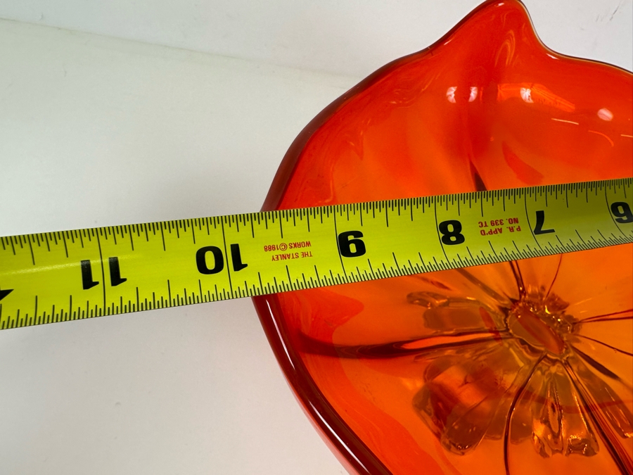 Vintage Viking Amberina Glass Footed Bowl 10'W X 5'H [Photo 8]