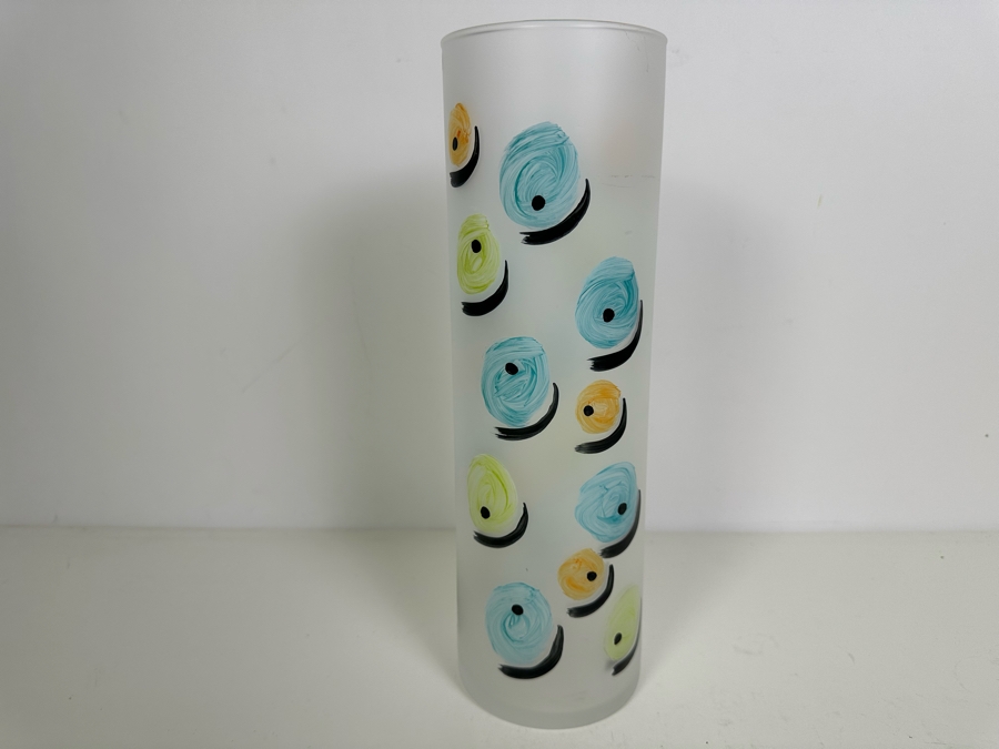Kosta Boda Hand Painted Art Glass Vase 12.5'H [Photo 4]