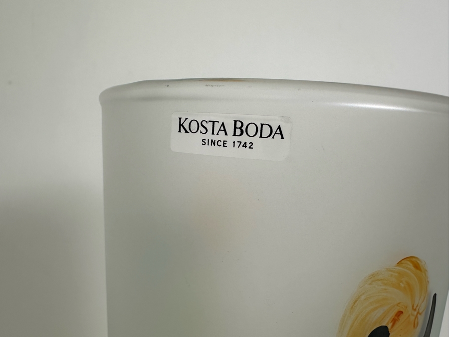 Kosta Boda Hand Painted Art Glass Vase 12.5'H [Photo 2]
