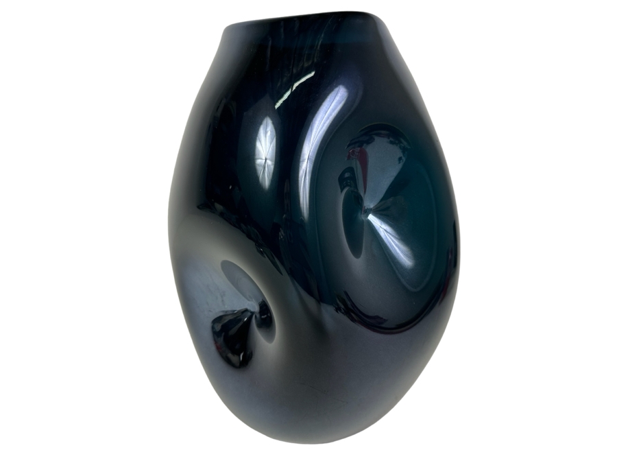 Vintage Italian Hand Blown Dimpled Art Glass Vase 10.5'H [Photo 1]