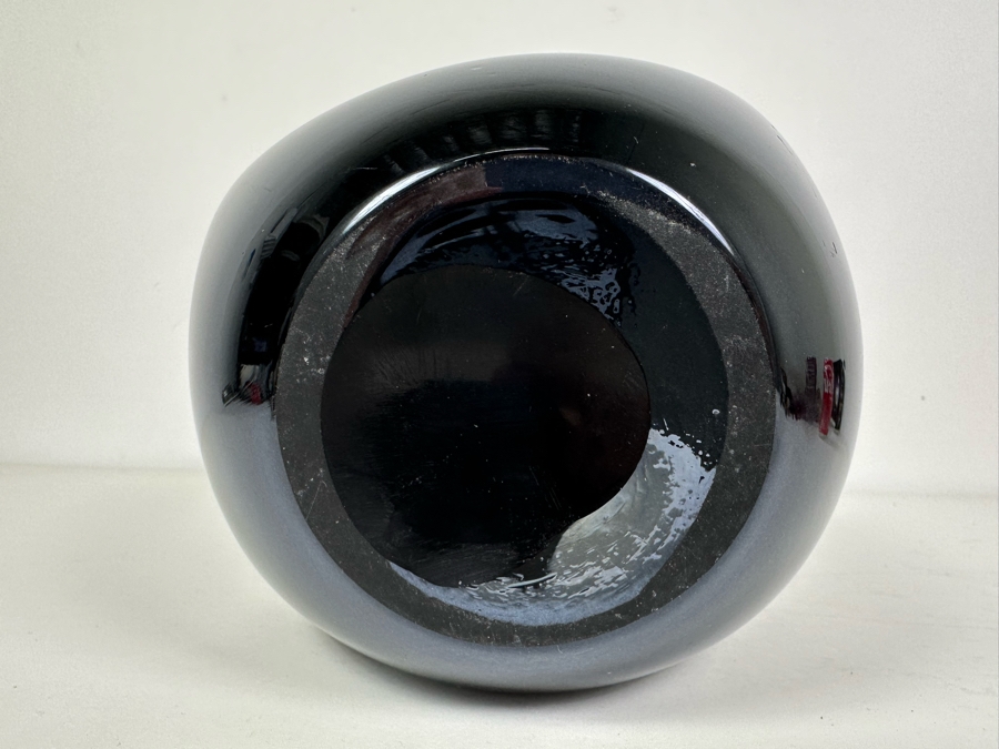 Vintage Italian Hand Blown Dimpled Art Glass Vase 10.5'H [Photo 7]