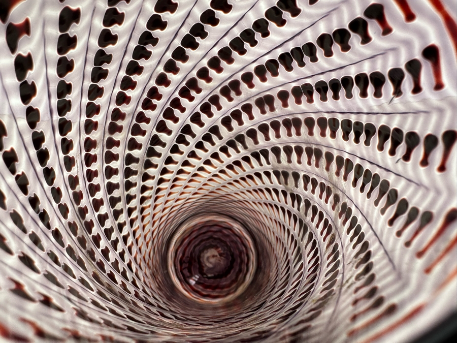 Vintage Michael David And Kit Karbler Artist Signed Art Glass Vase 12.75'H [Photo 3]