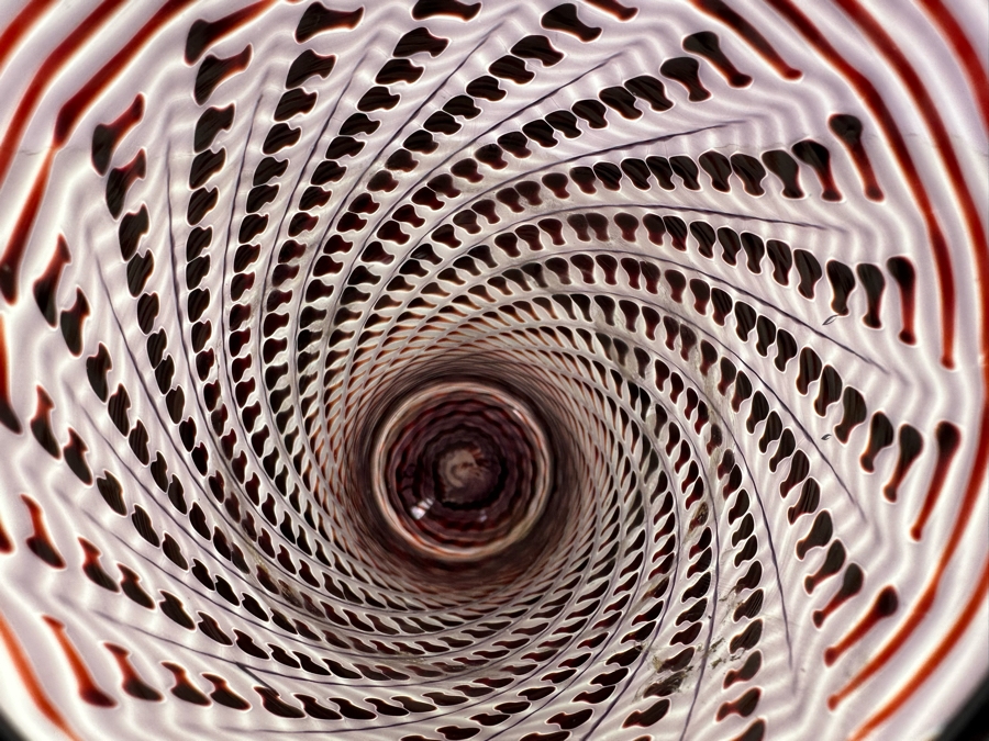 Vintage Michael David And Kit Karbler Artist Signed Art Glass Vase 12.75'H [Photo 5]