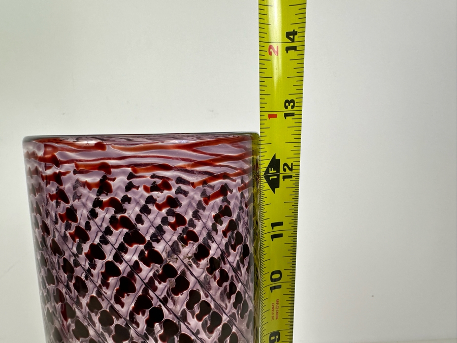 Vintage Michael David And Kit Karbler Artist Signed Art Glass Vase 12.75'H [Photo 15]