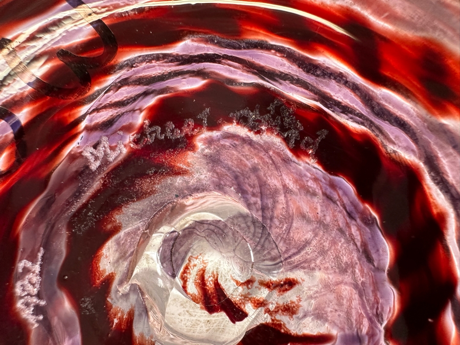 Vintage Michael David And Kit Karbler Artist Signed Art Glass Vase 12.75'H [Photo 7]