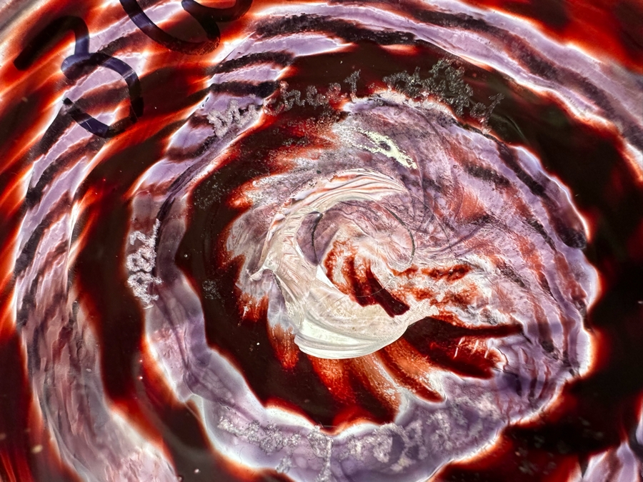 Vintage Michael David And Kit Karbler Artist Signed Art Glass Vase 12.75'H [Photo 8]