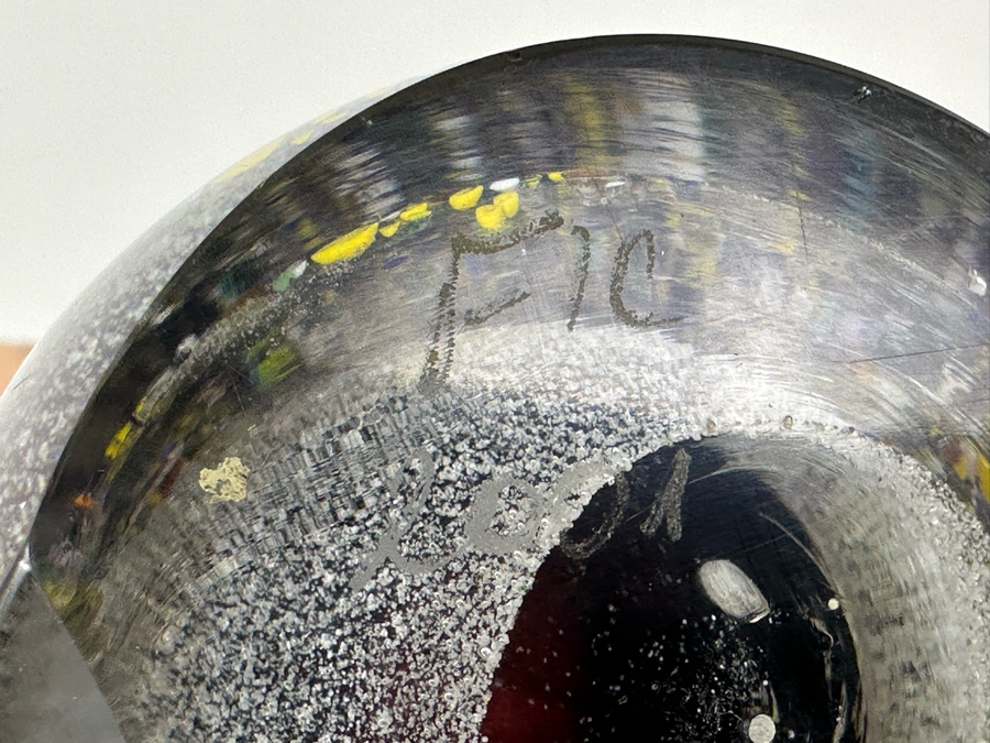 Artist Signed Polychrome Art Glass Vase 12'H [Photo 4]