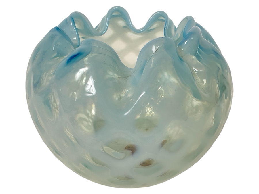 Victorian Art Glass Bowl 3'H [Photo 1]