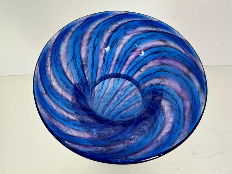 Arist Signed Art Glass Vase 12'H [Photo 3]