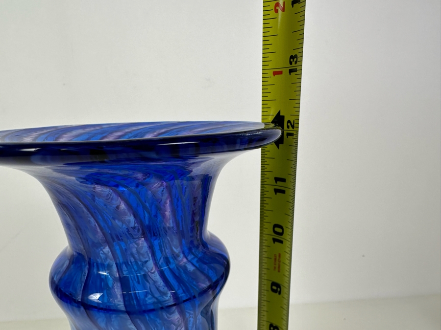 Arist Signed Art Glass Vase 12'H [Photo 9]