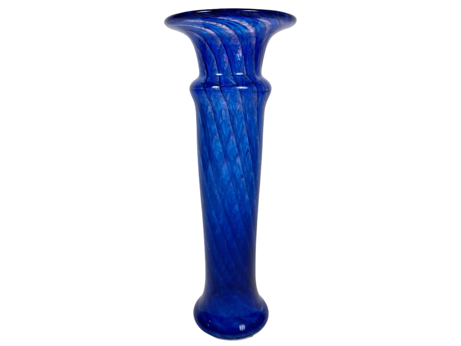 Arist Signed Art Glass Vase 12'H [Photo 1]