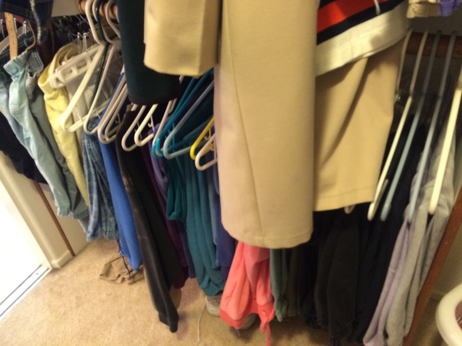 Entire Contents of Walk-In Closet - Shoes, Clothes, Scale [Photo 8]