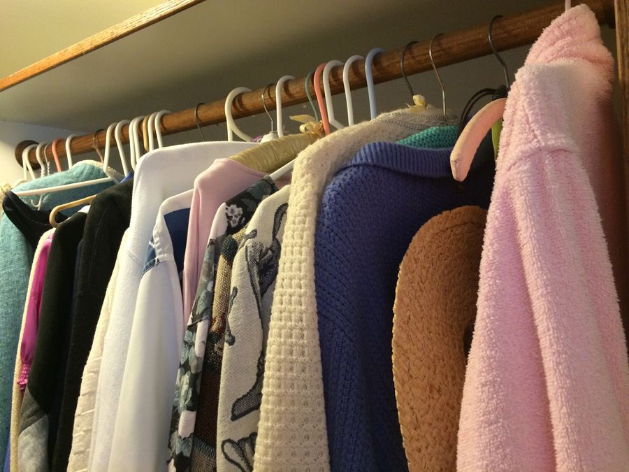 Entire Contents of Walk-In Closet - Shoes, Clothes, Scale [Photo 24]