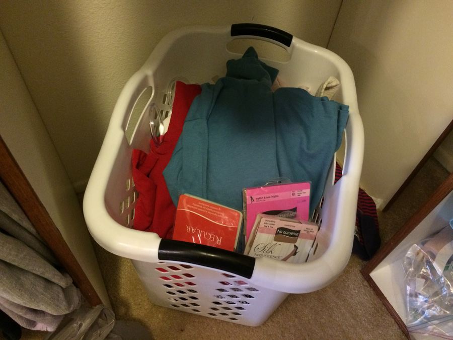 Entire Contents of Walk-In Closet - Shoes, Clothes, Scale [Photo 17]