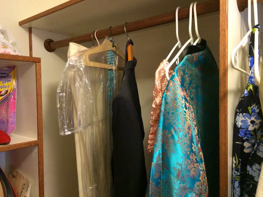 Entire Contents of Walk-In Closet - Shoes, Clothes, Scale [Photo 21]