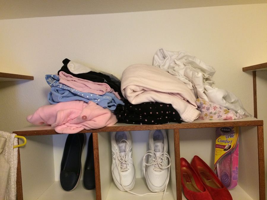 Entire Contents of Walk-In Closet - Shoes, Clothes, Scale [Photo 26]
