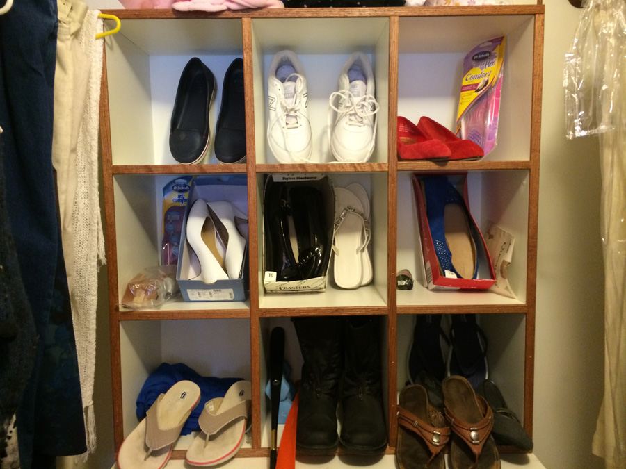 Entire Contents of Walk-In Closet - Shoes, Clothes, Scale [Photo 19]